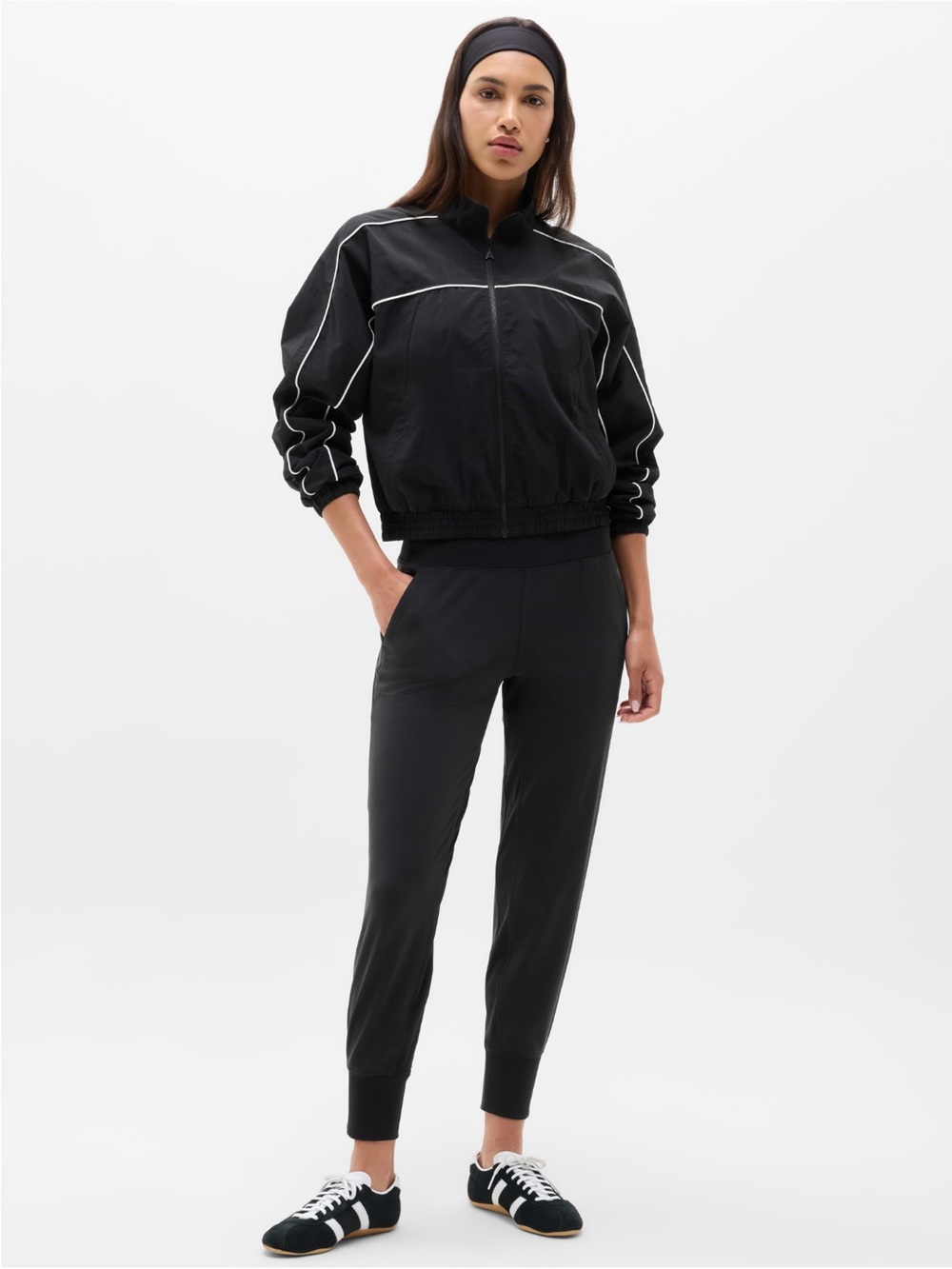 Athleta Venice Black Dress Track Jogger Pants L XL runs big